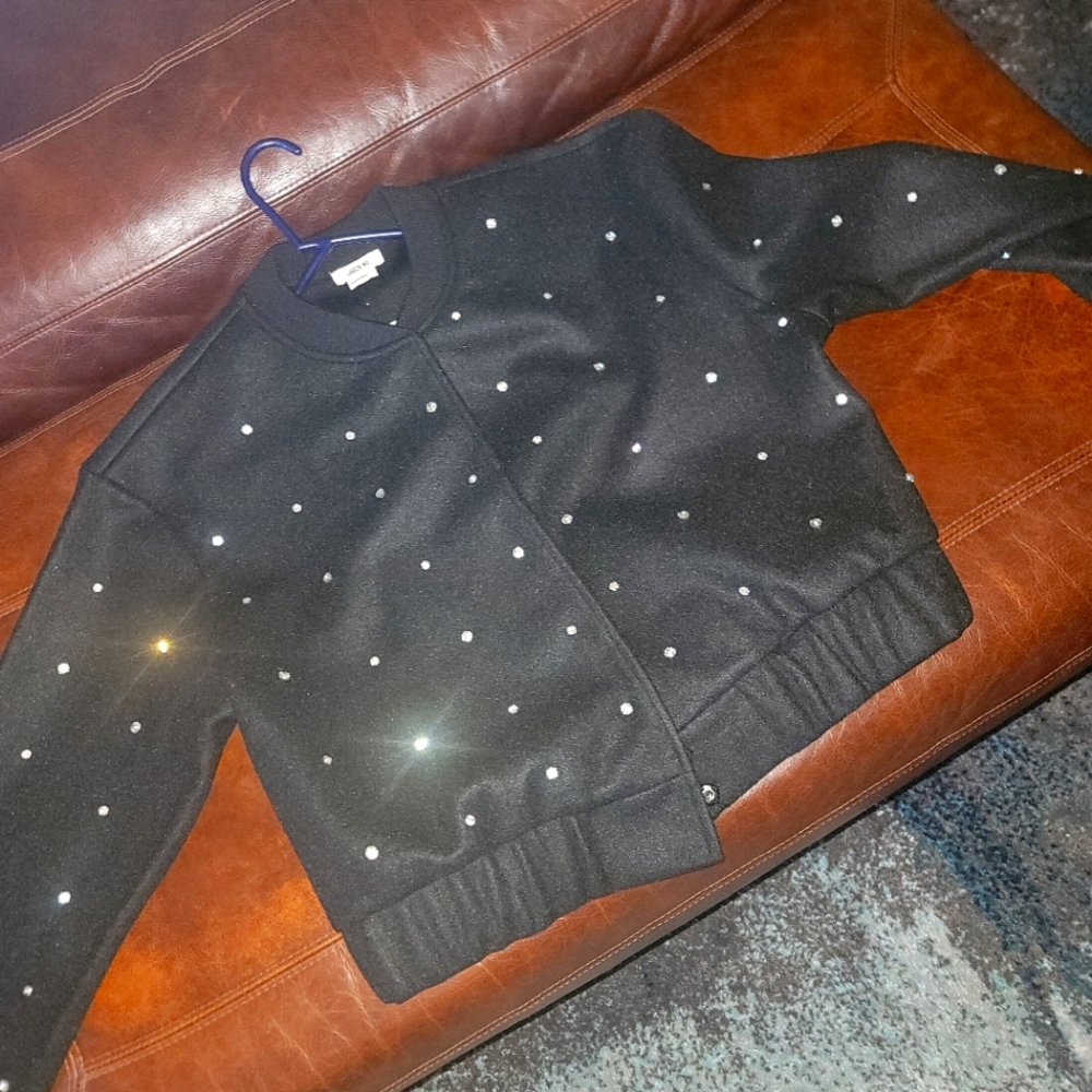 Brand New Jason Wu light weight rhinestone embellished wool jacket